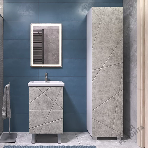 Фото Пенал напольный Vigo Geometry 450 pn.GEO.45, бетон купить в Ханты-Мансийске: цена, описание, фото. Интернет-магазин 3