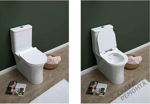 Фото Унитаз напольный Aquanet Roll-C 210764 безободковый купить в Ханты-Мансийске: цена, описание, фото. Интернет-магазин 2