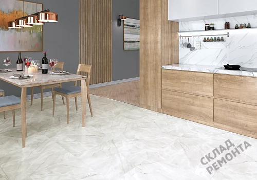 Фото Керамогранит лаппатированный Alma Ceramica Ларедо GFU04LRD70L светло-серый 600*600*9 – купить в Ханты-Мансийске: цена, описание, фото. Интернет-магазин 2
