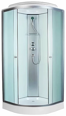 Душевая кабина Aquapulse 4022D fabric white низкий поддон угловая 90*90