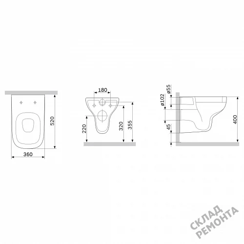 Фото Унитаз подвесной Am.Pm Spirit V2.0 C701700WH безободковый купить в Ханты-Мансийске: цена, описание, фото. Интернет-магазин 3