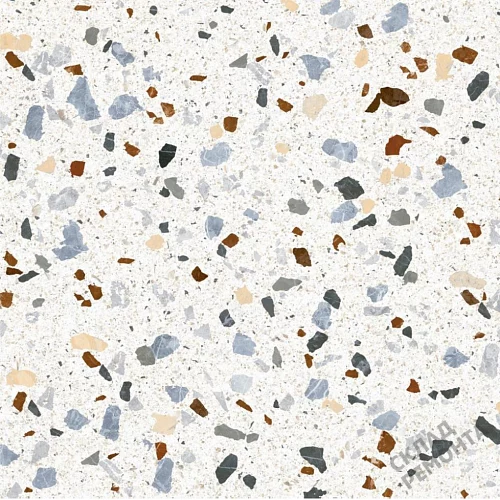 Фото Керамогранит матовый Steppe Ceramics Chips White белый 600*600*9 – купить в Ханты-Мансийске: цена, описание, фото. Интернет-магазин 1