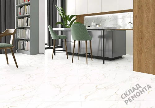 Фото Керамогранит лаппатированный Alma Ceramica Невада GFU04NVD00L белый 600*600*9 – купить в Ханты-Мансийске: цена, описание, фото. Интернет-магазин 2