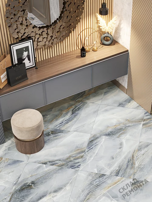 Фото Керамогранит матовый New Trend Эстель D60228M синий 600*600*9,5 – купить в Ханты-Мансийске: цена, описание, фото. Интернет-магазин 1