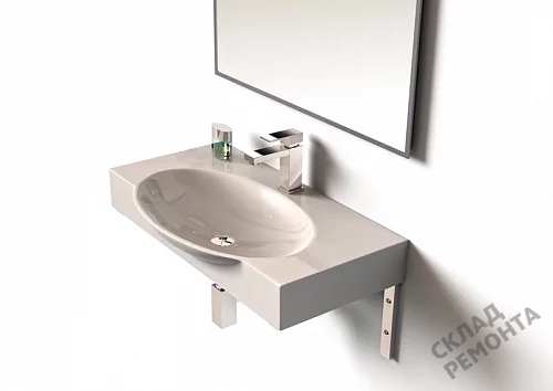 Фото Раковина подвесная Sanita Luxe Infinity INF76SLWB01KR на кронштейнах, 76 см купить в Ханты-Мансийске: цена, описание, фото. Интернет-магазин 2