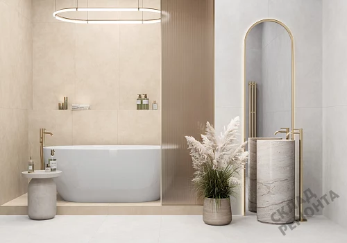 Фото Керамогранит матовый Alma Ceramica Мурал GFU60120MUR04R бежевый 1200*600*8,5 – купить в Ханты-Мансийске: цена, описание, фото. Интернет-магазин 4