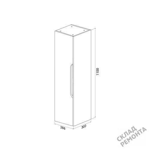 Фото Пенал подвесной Iddis Ray RAY30W0i97, белый купить в Ханты-Мансийске: цена, описание, фото. Интернет-магазин 5