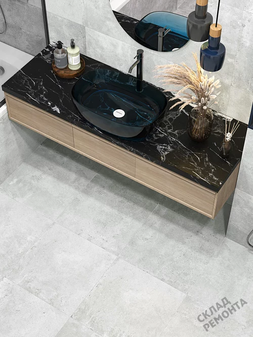 Фото Керамогранит матовый New Trend Вальтер D60212M серый 600*600*9,5 – купить в Ханты-Мансийске: цена, описание, фото. Интернет-магазин 1