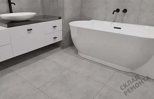 Фото Керамогранит матовый Steppe Ceramics Silent Grey серый 600*600*9,5 – купить в Ханты-Мансийске: цена, описание, фото. Интернет-магазин 5